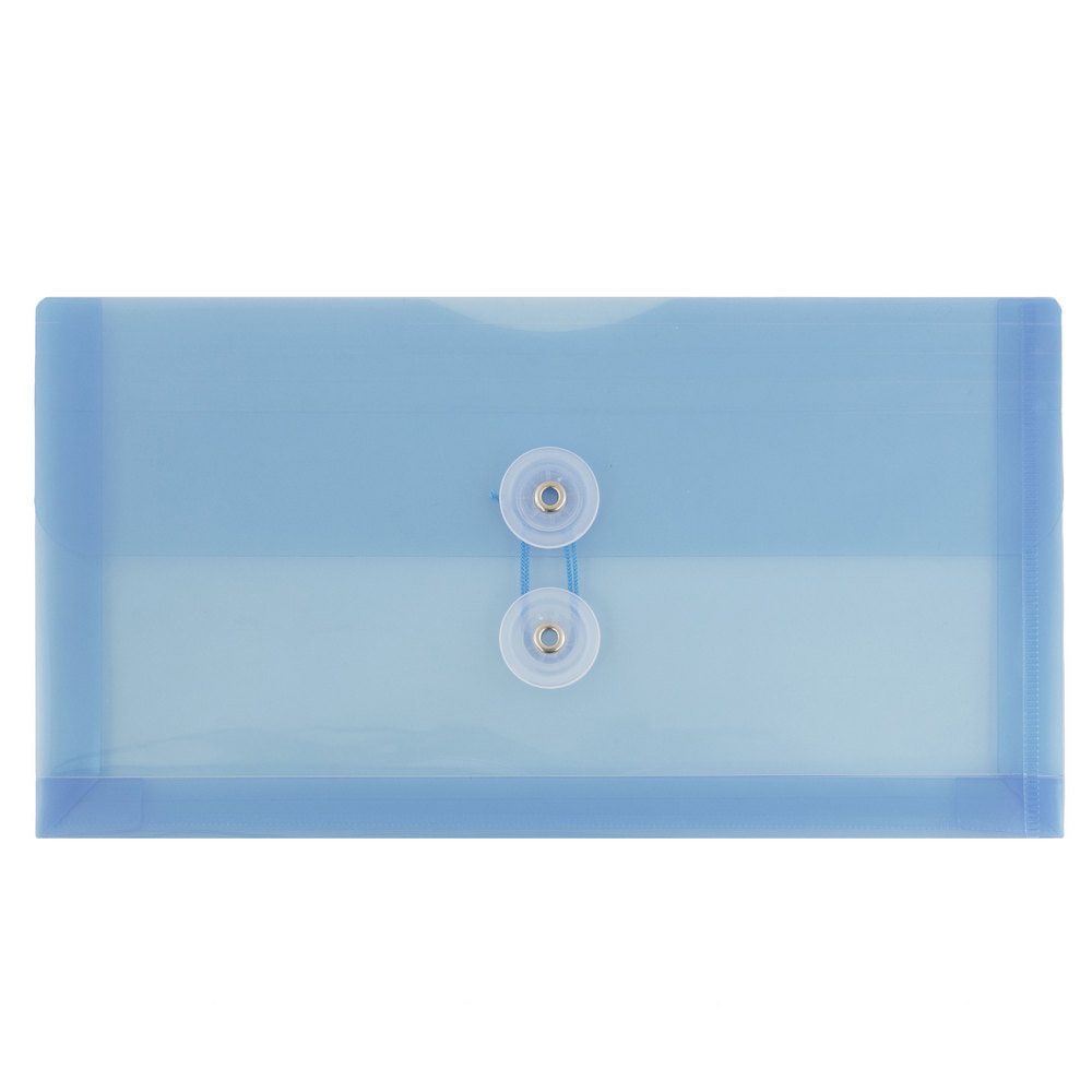 JAM Paper® Booklet Plastic Envelopes, #10, Button &