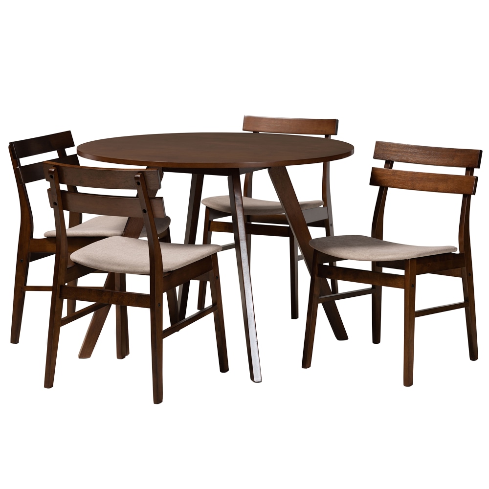 Baxton Studio Eiko Dining Set, 29-1/2”H x 39-7/16”W