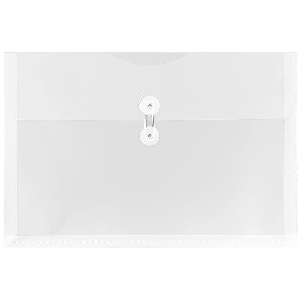 JAM Paper® Plastic Booklet Envelopes, Legal-Size, 9 3/4"