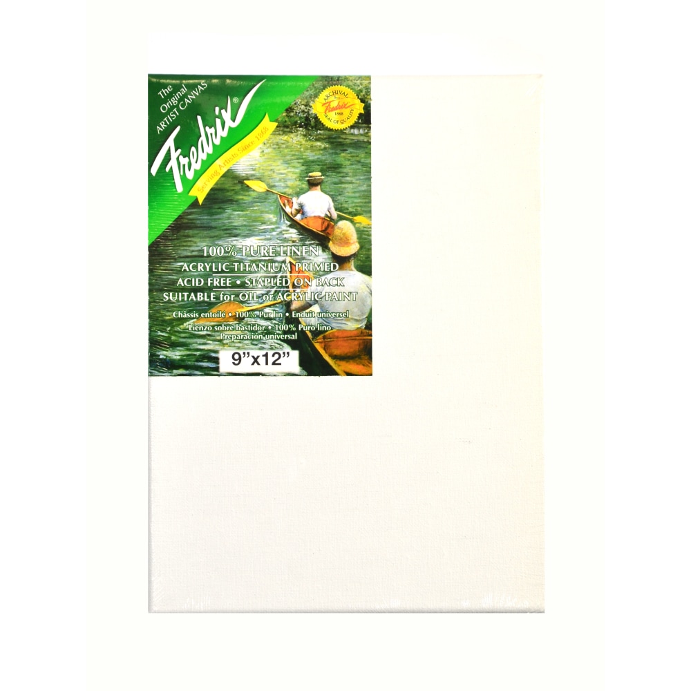 Fredrix Pro Belgian Pre-Stretched Linen Canvas, 9" x