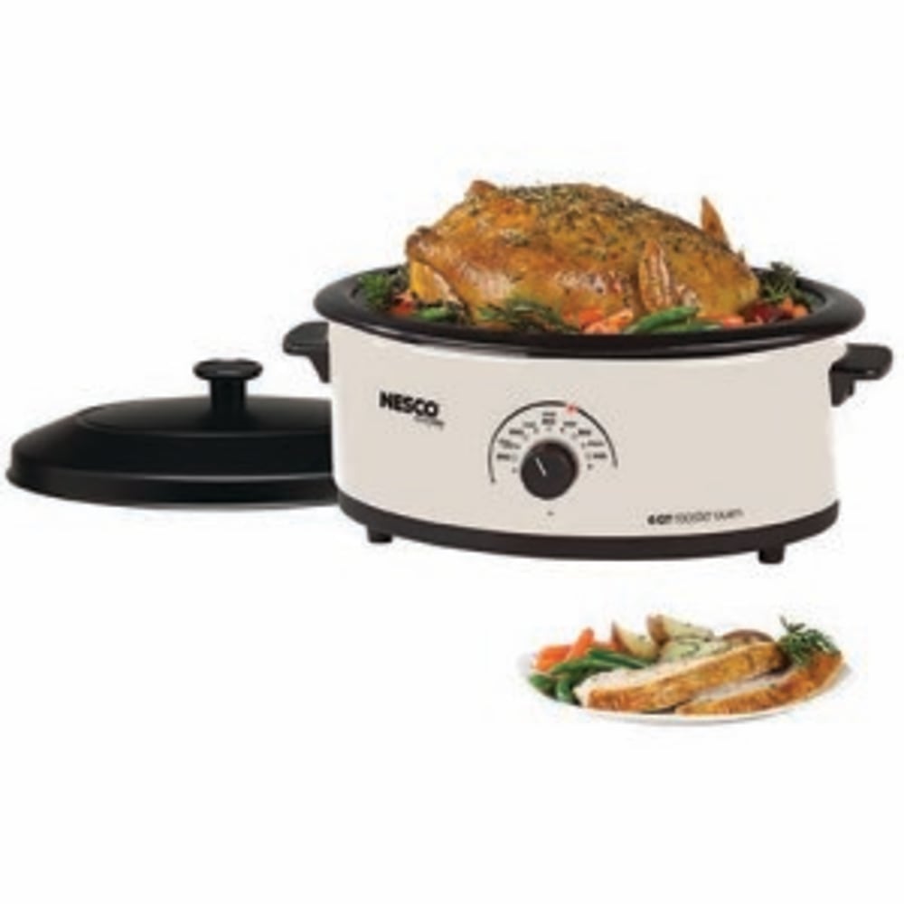 Nesco 4816-14 6-Quart Roaster Oven with Porcelain Cookwell,