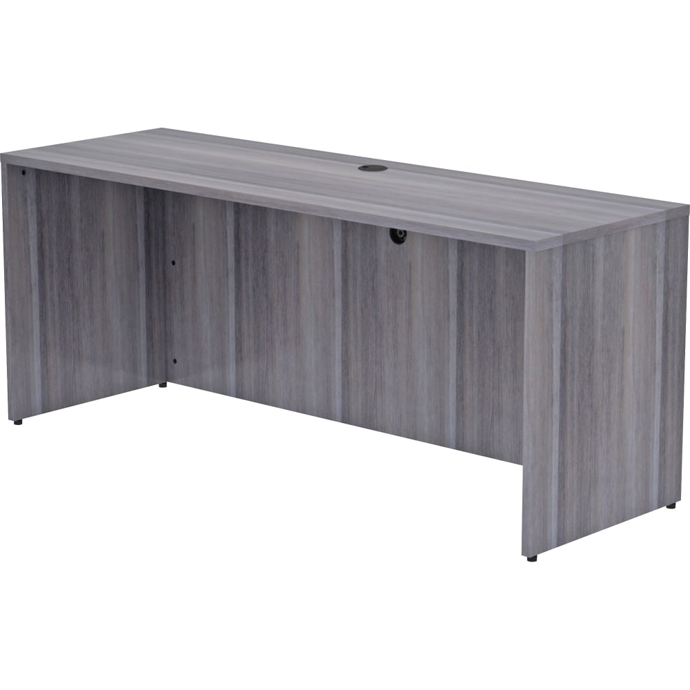 Lorell® 72"W Credenza Computer Desk, Weathered Charcoal