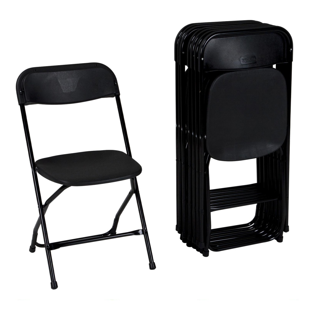 Cosco Classic Collection Resin Folding Chair, Black, Pack