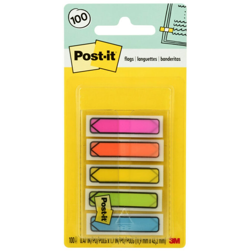 Post-it® Notes Arrow Flags, 1-3/4" x 1/2", Assorted