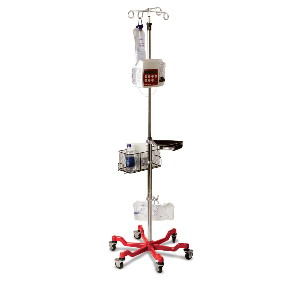Medline 6-Leg Heavy-Duty IV Stands, 73" - 99
