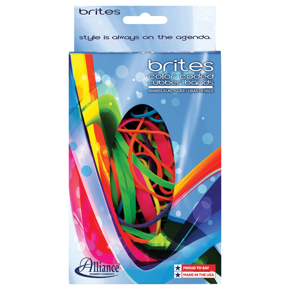 Alliance® Brites® Pic Pac Rubber Bands, Assorted Sizes/Colors,