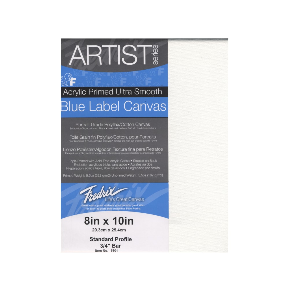 Fredrix Blue Label Ultra-Smooth Pre-Stretched Artist Canvases,