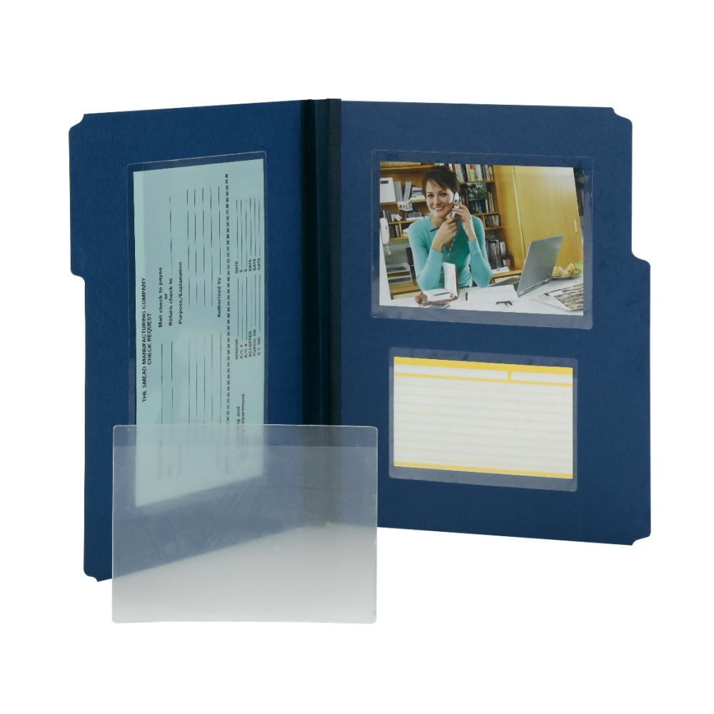 Smead® Self-Adhesive Poly Pockets, 5-5/16" x 3-5/8",