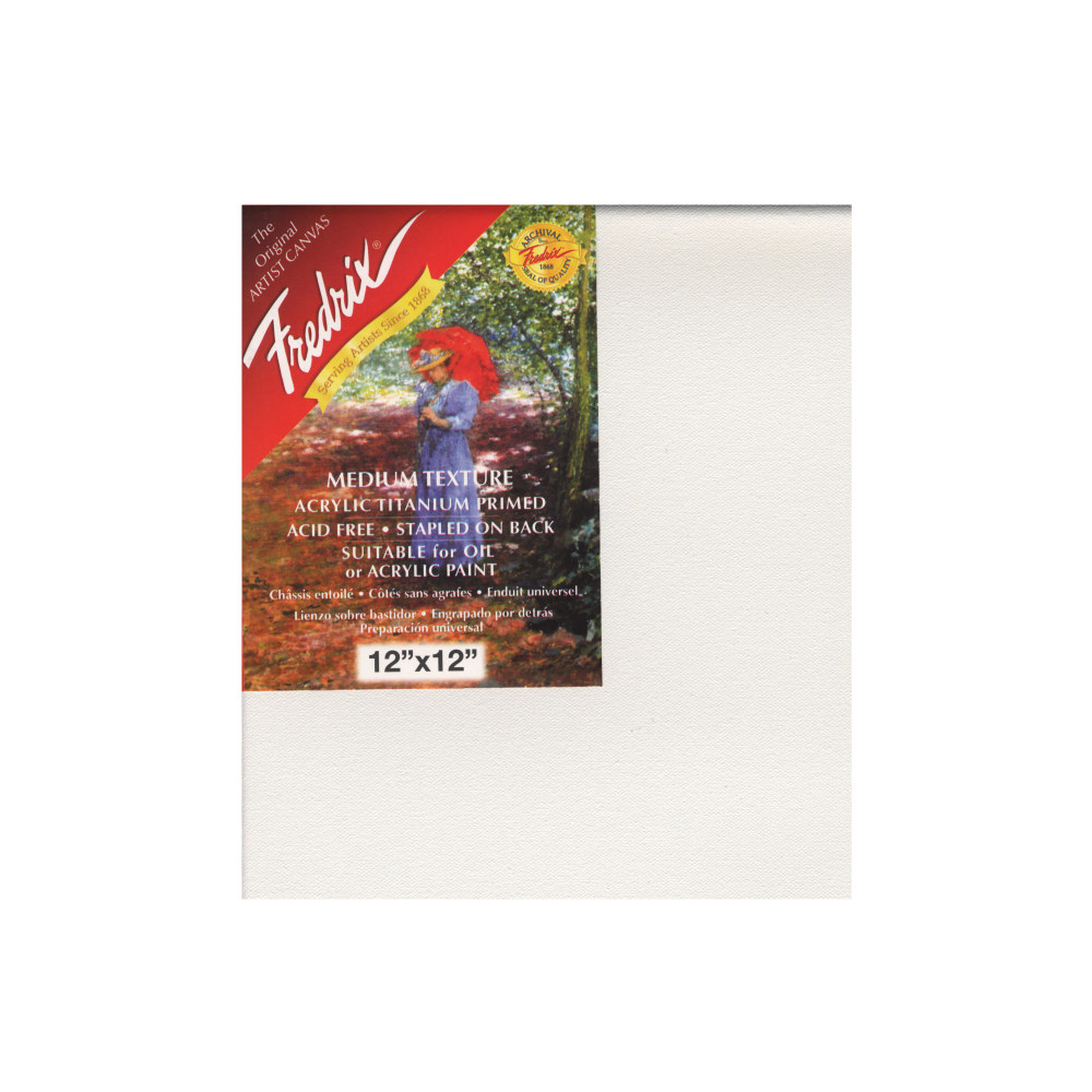 Fredrix Red Label Stretched Cotton Canvases, 12" x