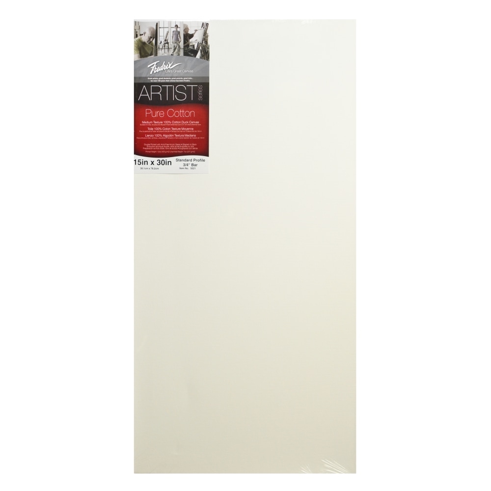 Fredrix Red Label Stretched Cotton Canvas, 15" x