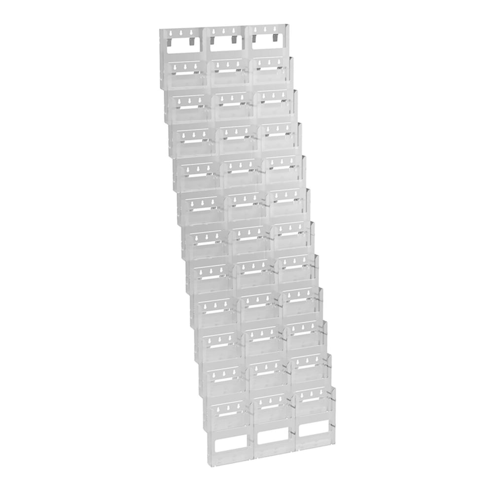 Azar Displays Wall-Mount Brochure Holder, Bifold, 36 Pockets,