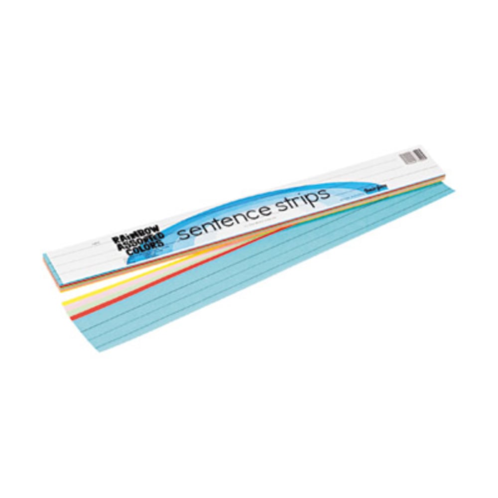 Rainbow Kraft Dual-Sided Sentence Strips, 3" x 24",
