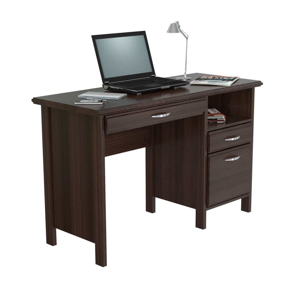 Inval Contemporary 47"W Computer Desk, Espresso-Wengue
