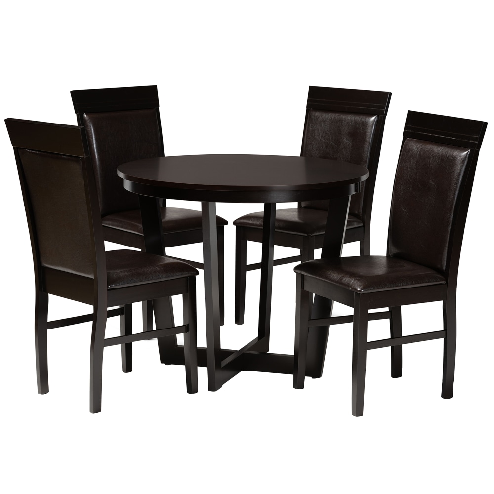 Baxton Studio Irma Dining Set, 29-15/16”H x 35-7/16”W