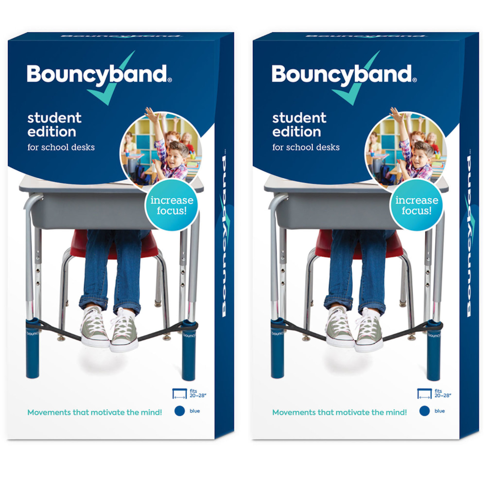 Bouncyband Bouncybands For Desk, Blue/Black, Set Of 2