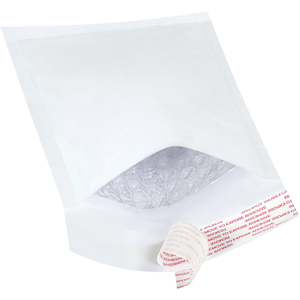 South Coast Paper White Self-Seal Bubble Mailers, #000,