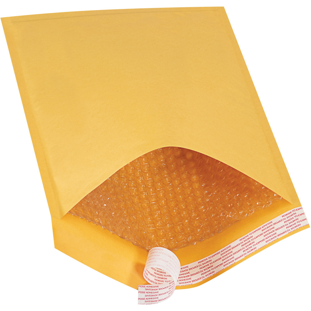 South Coast Paper Kraft Self-Seal Bubble Mailers, #5,