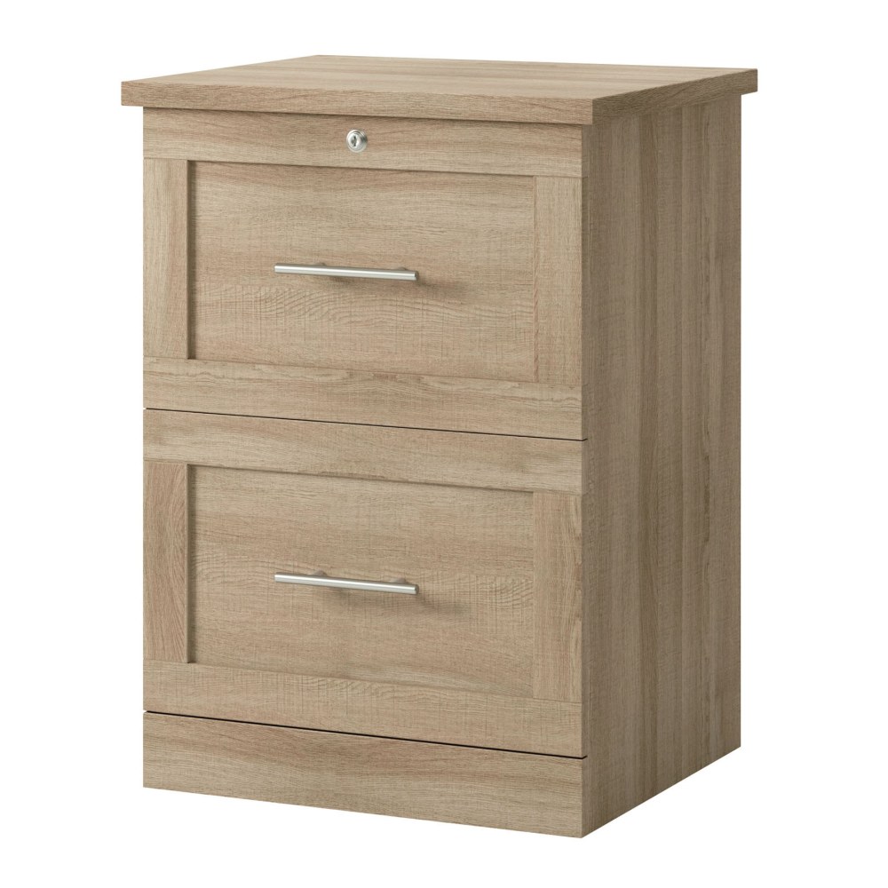 Realspace® 17"D Vertical 2-Drawer File Cabinet, Spring Oak