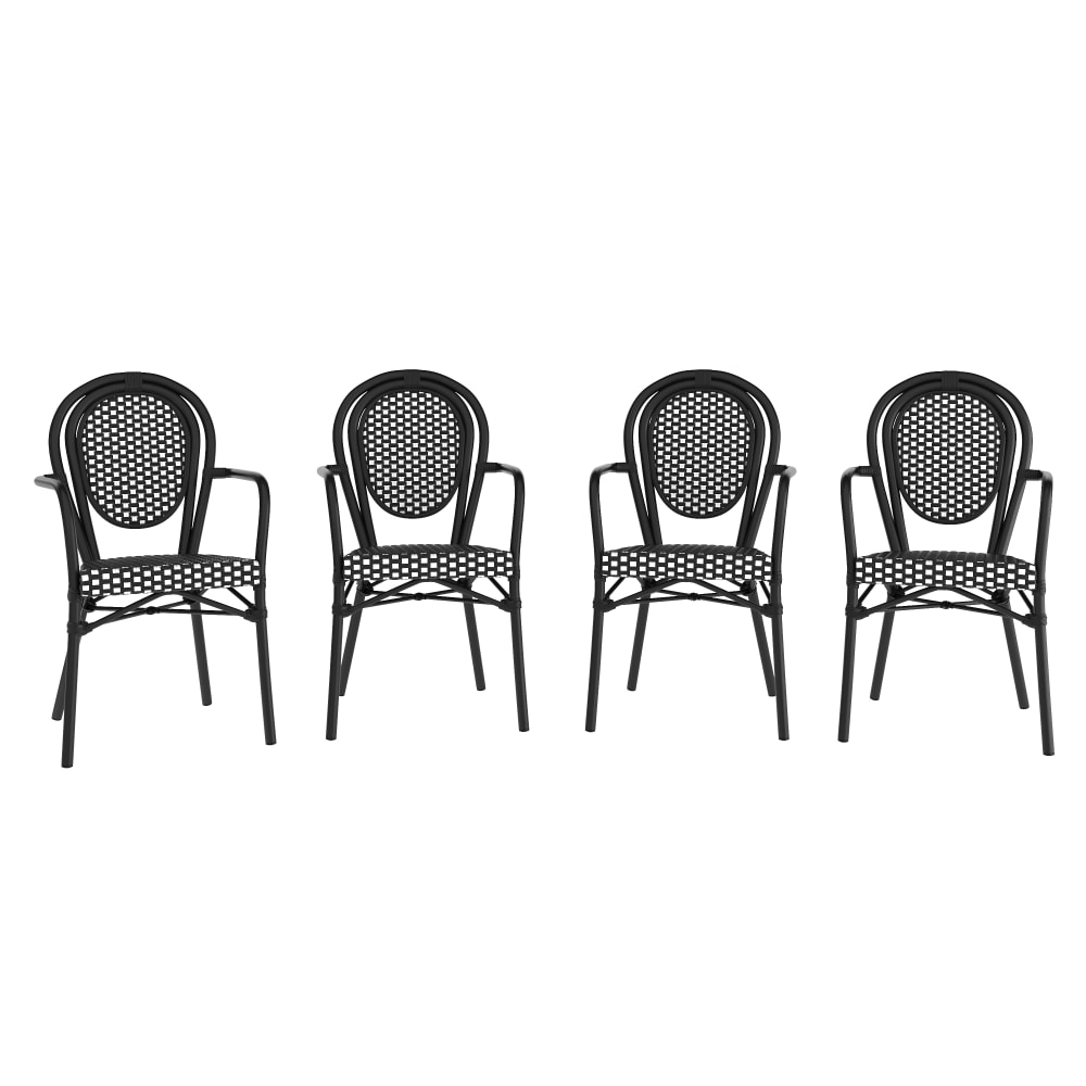 Flash Furniture 4 Pack Lourdes Indoor/Outdoor Commercial Thonet