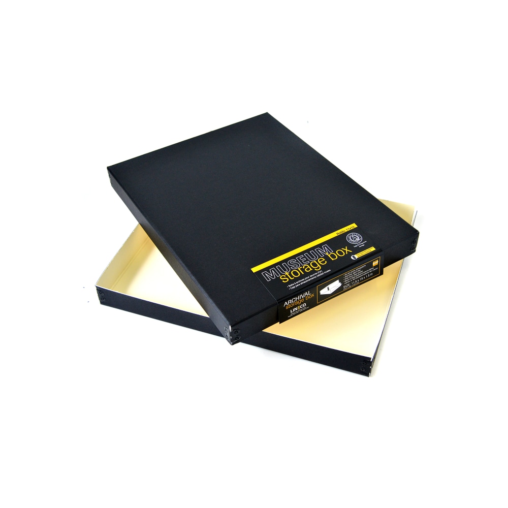 Lineco Drop-Front Storage Box, 11" x 14" x