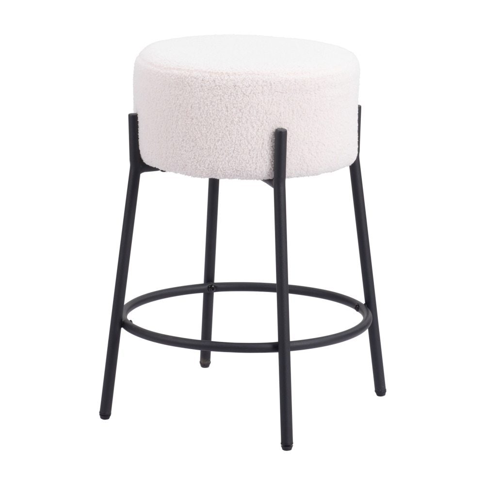Zuo Blanche Counter-Height Stools, Ivory, Set Of 2