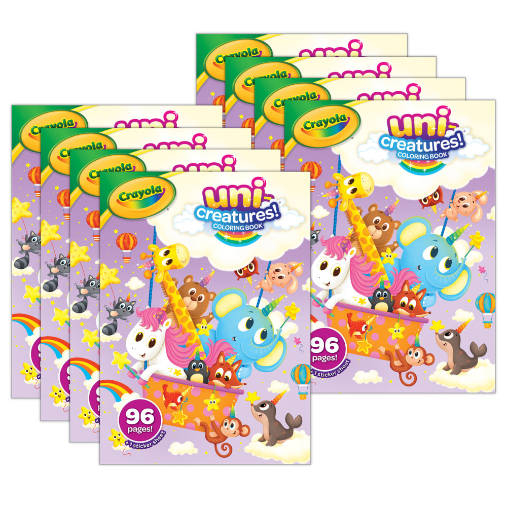 Crayola Coloring Books, Uni-Creatures, Bundle Of 8 Books