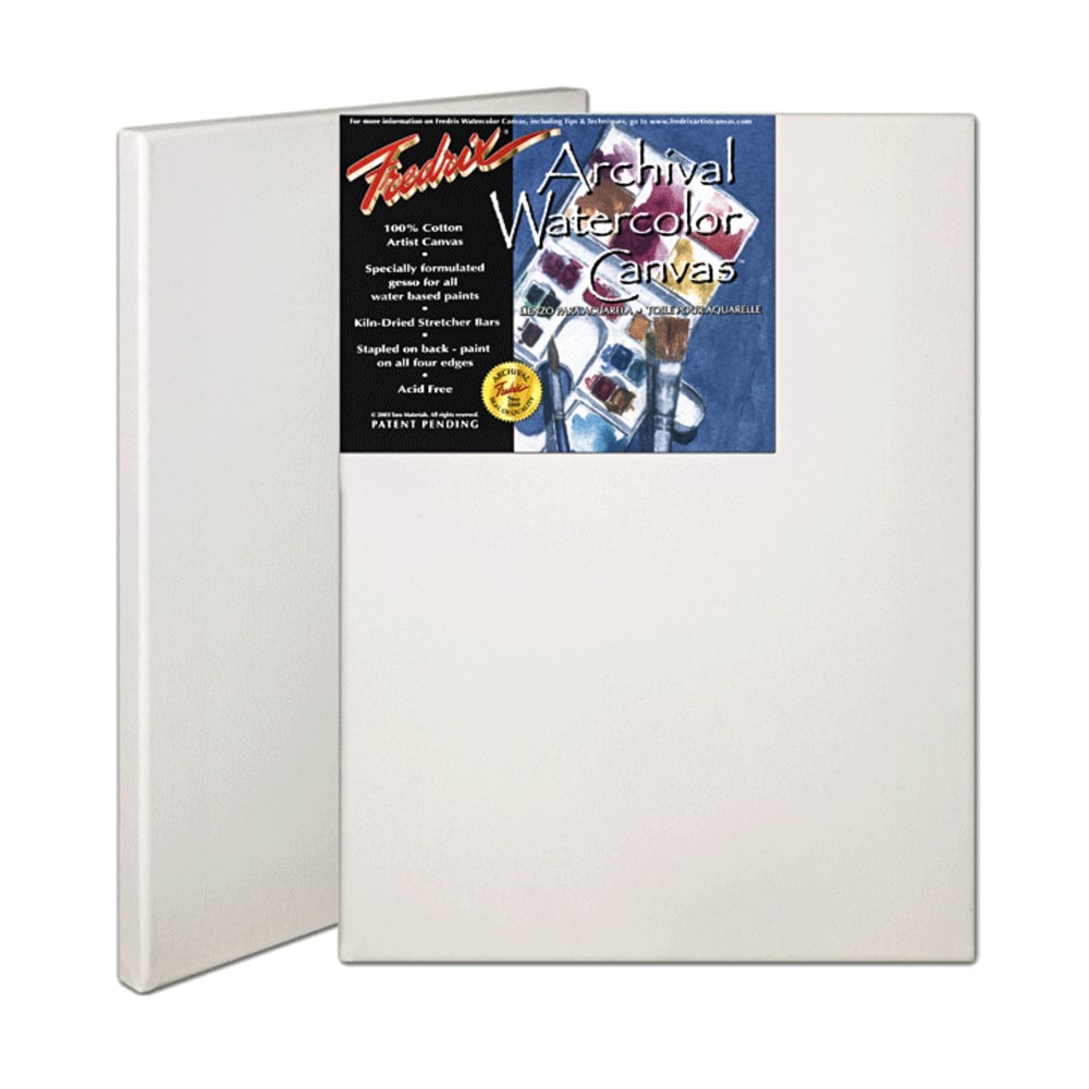 Fredrix Archival Watercolor Stretched Canvases, 9" x