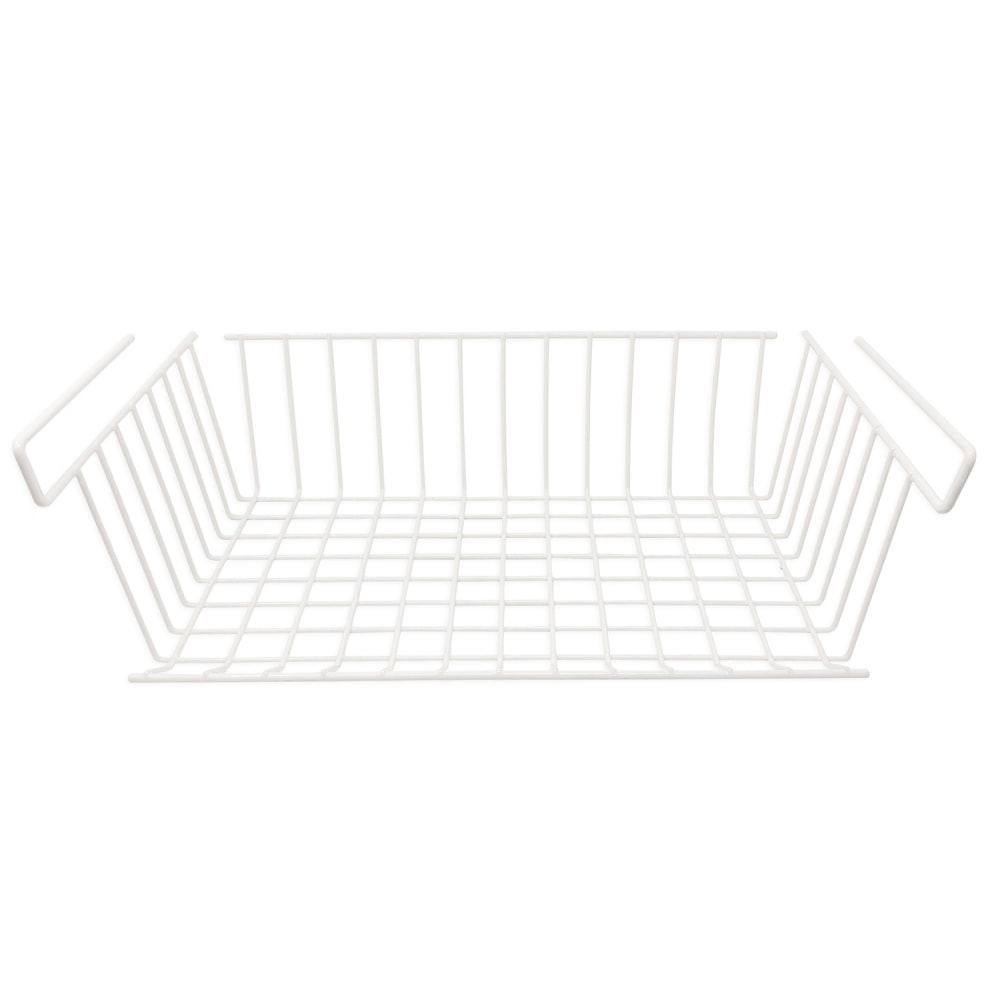 Better Houseware 20-In. Coated-Steel Undershelf Basket, White