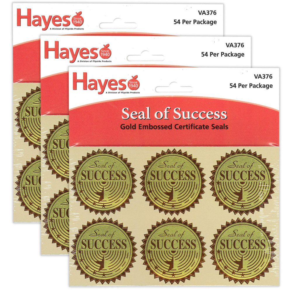 Hayes Publishing Gold Foil Embossed Seals, Seal Of