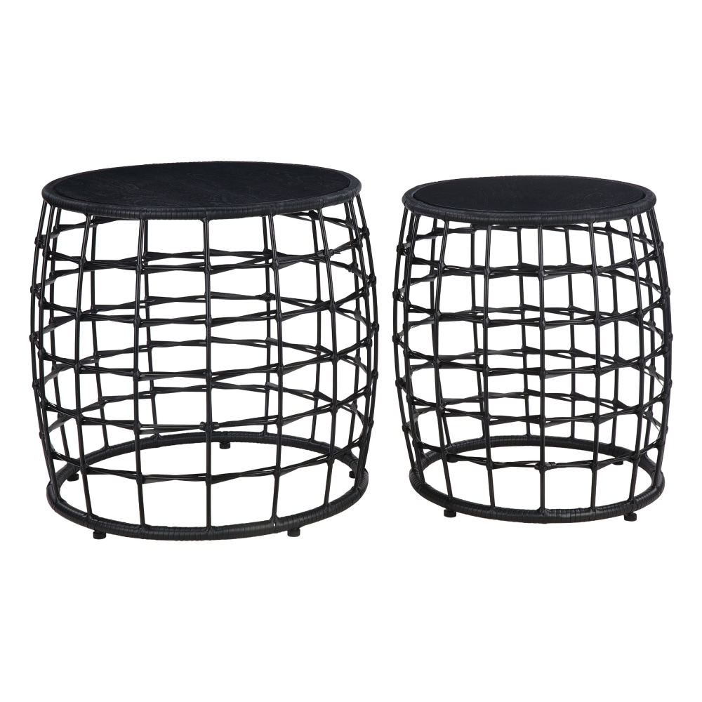 Office Star Cambria Drum Nesting Tables, 22-3/4”H x