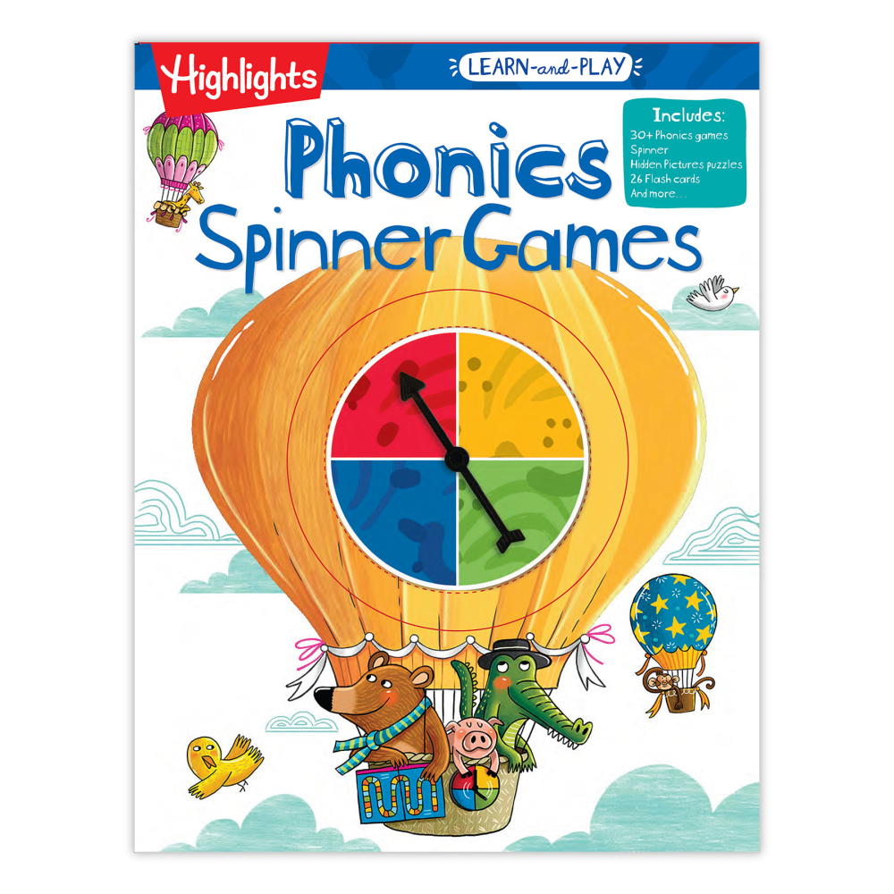 Highlights Learn-And-Play Phonics Spinner Games, Kindergarten – 2