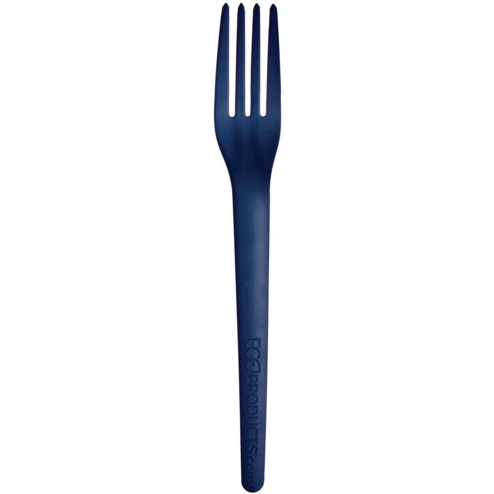 Eco-Products Plantware Dinner Forks, 7", Blue, Pack Of