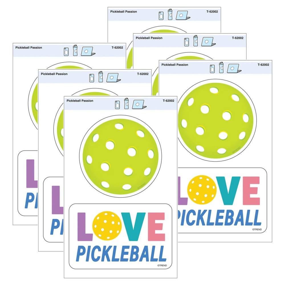 TREND Vinyl Stickers, Pickleball Passion, 2 Per Pack,