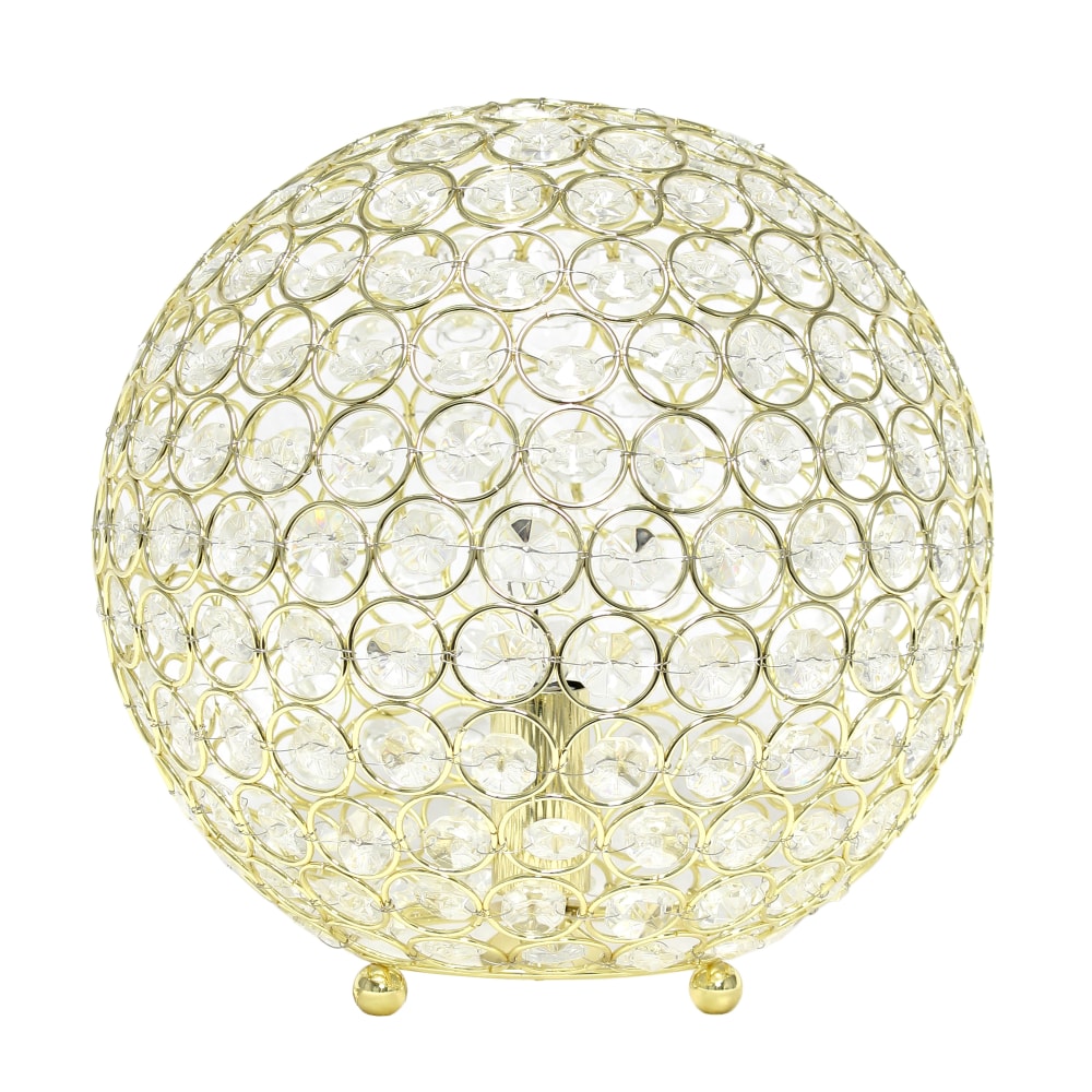 Lalia Home Elipse Glamorous Crystal Orb Table Lamp,