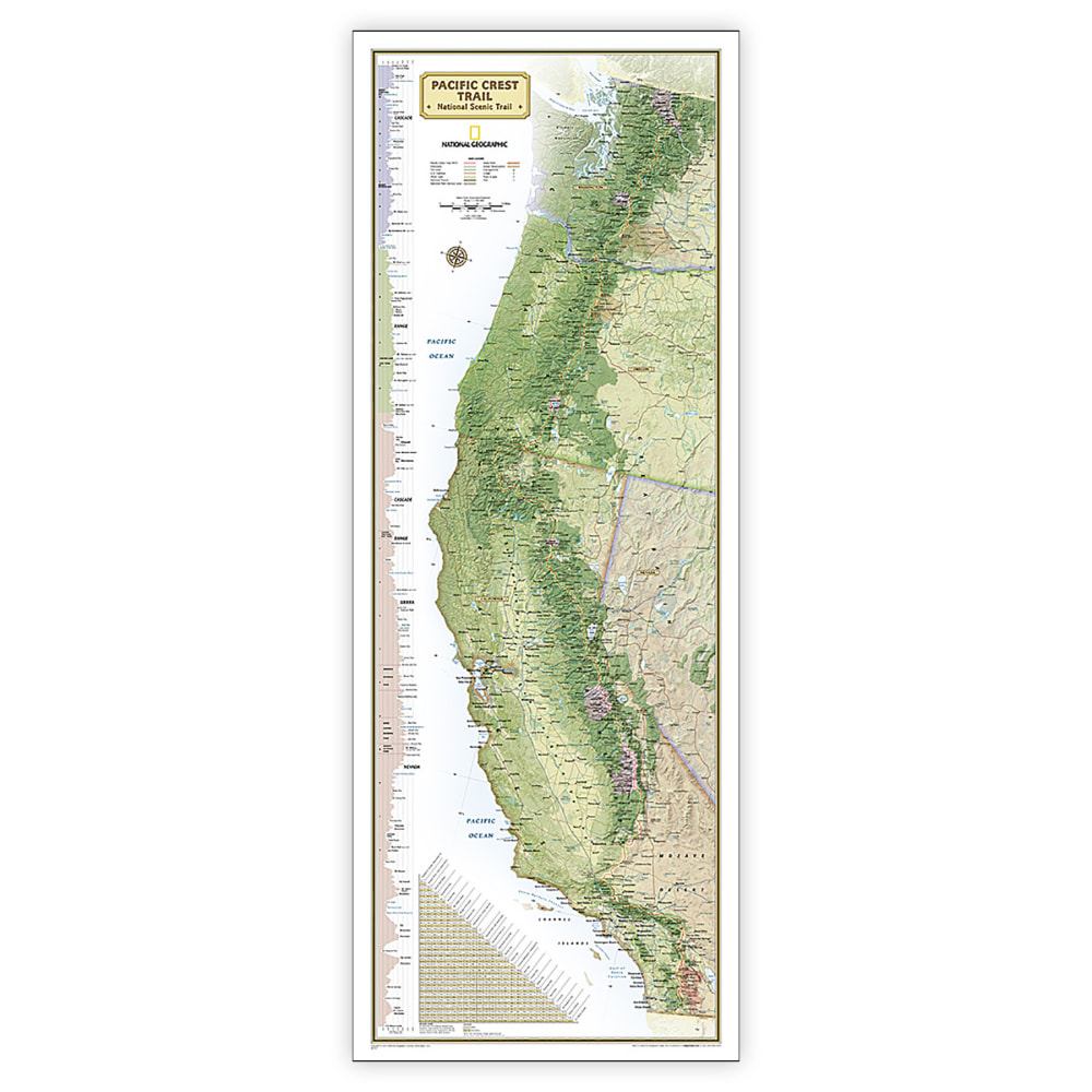 National Geographic Pacific Crest Trail Map, In Gift