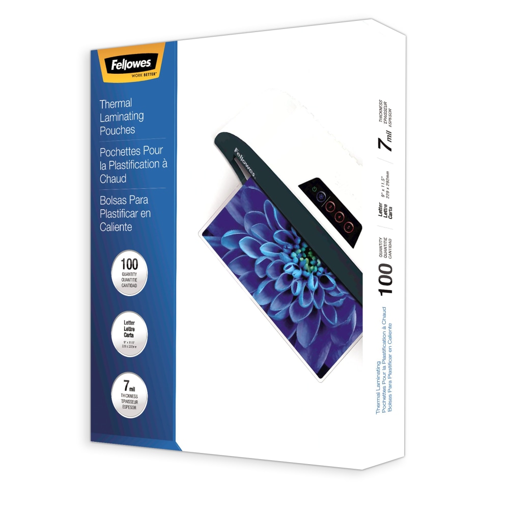 Fellowes® Clear Laminating Pouches, 9" x 11 1/2",