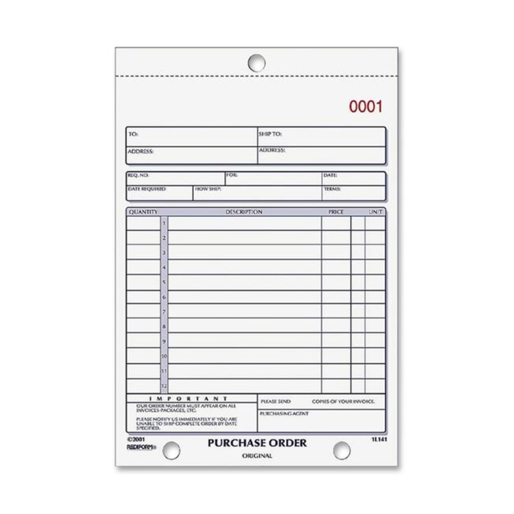 Rediform 2-part Carbonless Purchase Order Book - 50