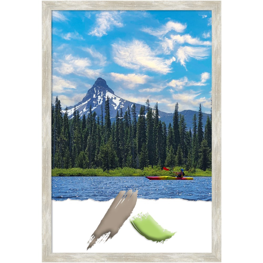Amanti Art Crackled Metallic Narrow Picture Frame, 22"