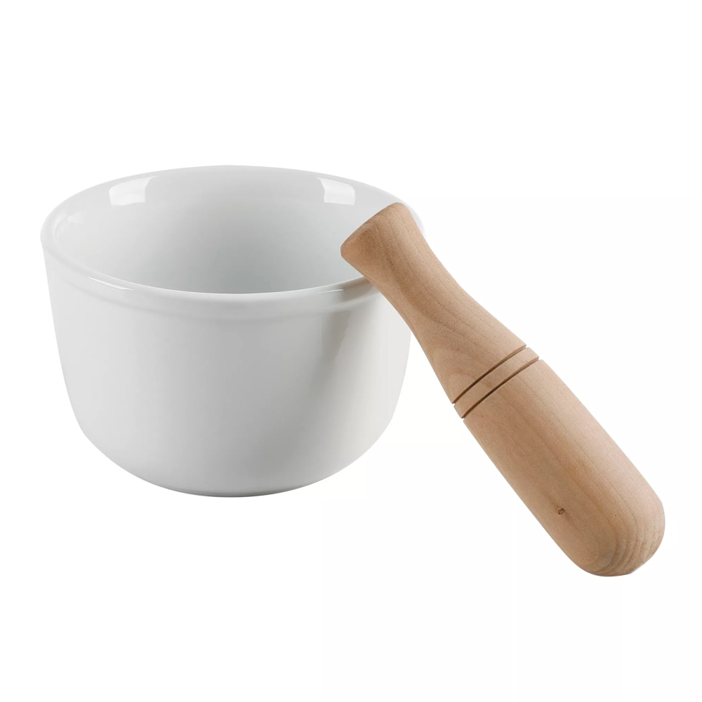 Our Table Simply White Porcelain Mortar And Pestle