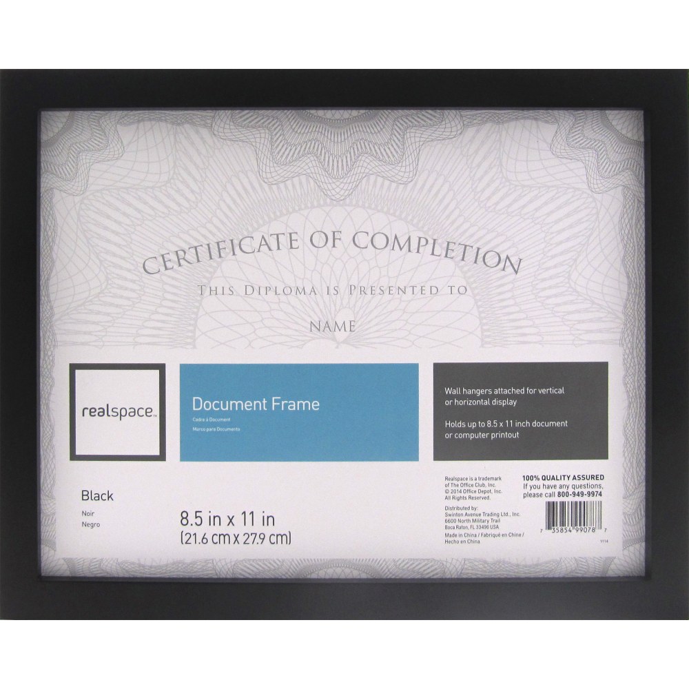 Realspace™ Photo/Document Frame, Gallery, 8-1/2" x 11",