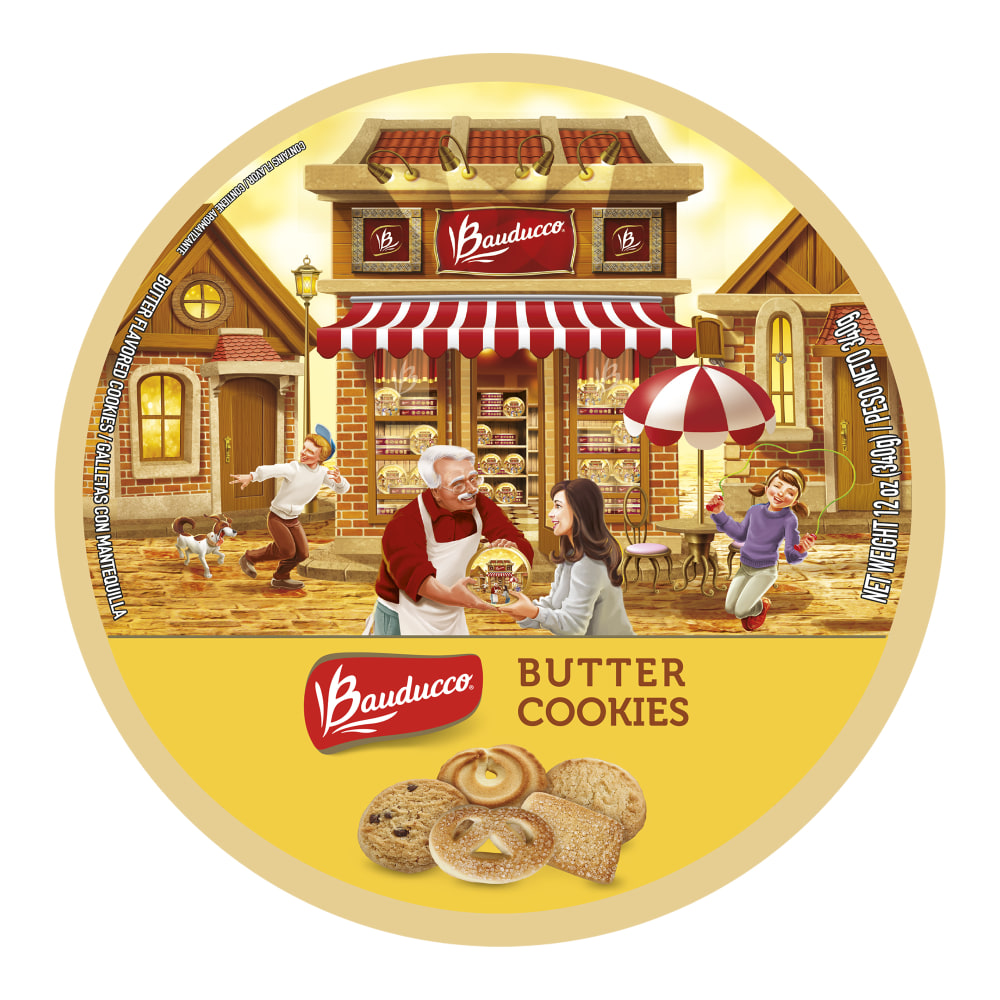 Bauducco Foods Butter Cookies, 12 oz, Case Of