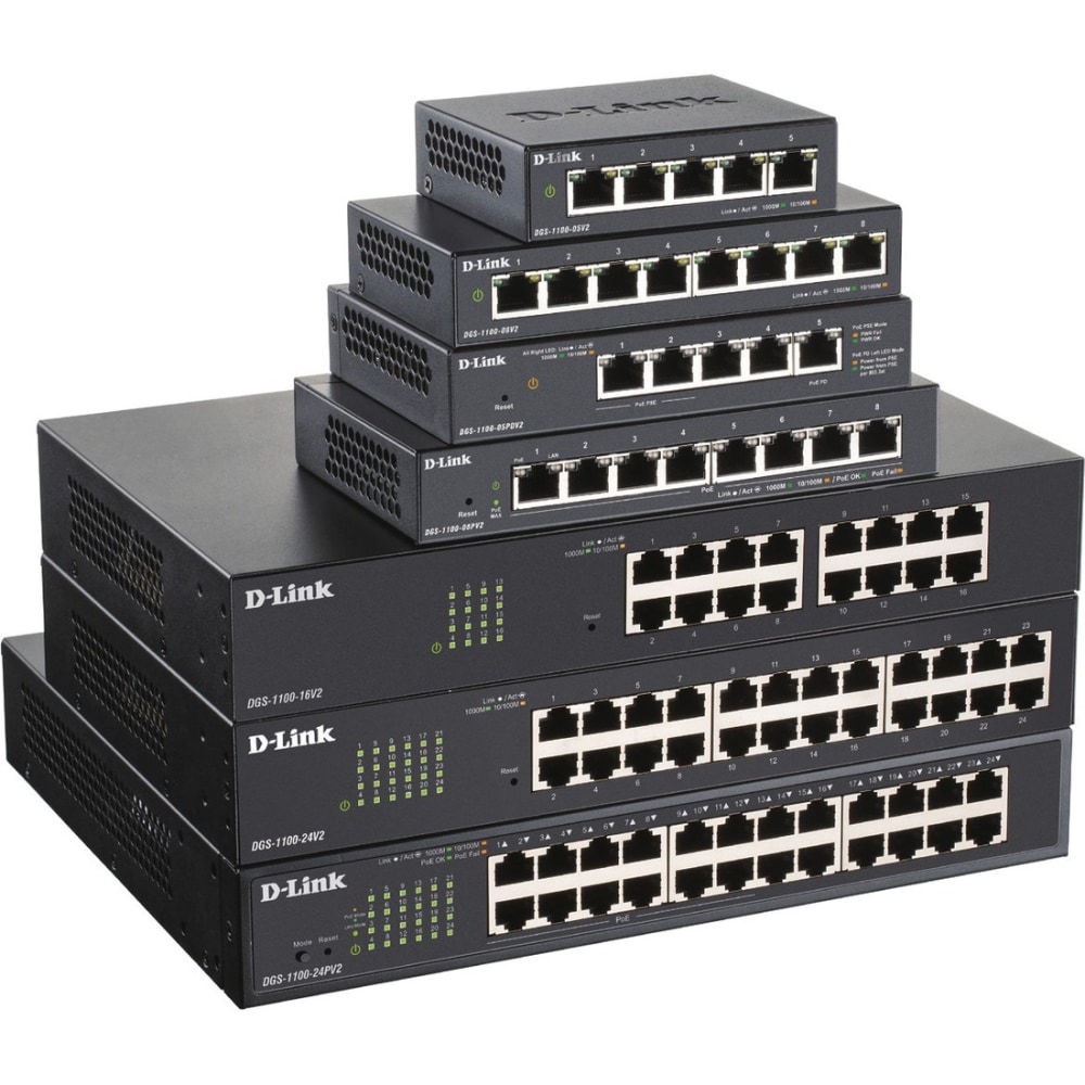 D-Link DGS-1100-05PDV2 Ethernet Switch - 5 Ports -