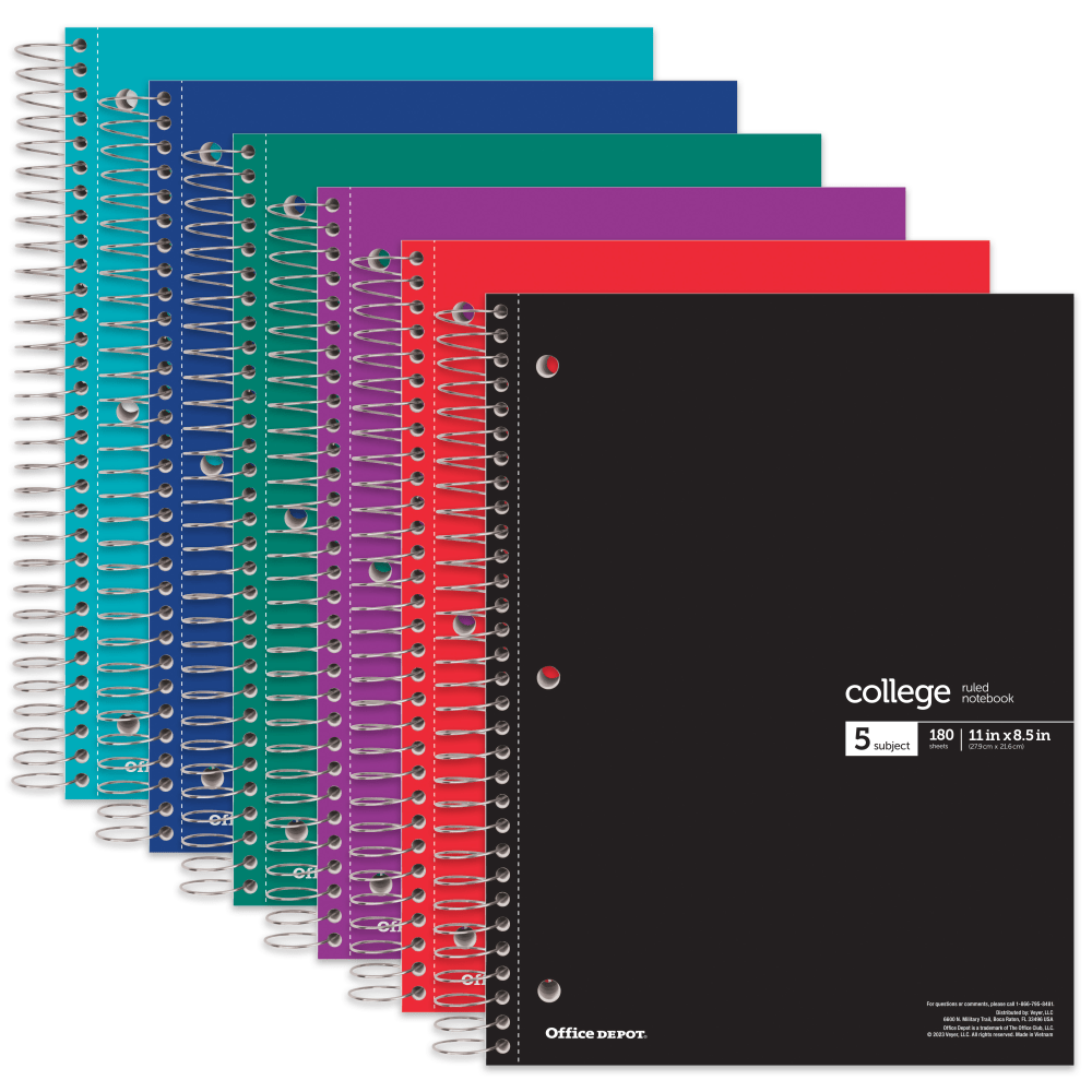 Office Depot® Wirebound Notebooks, 8 1/2" x 11",