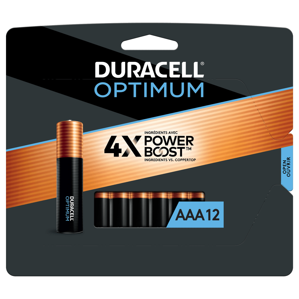 Duracell® Optimum AAA Alkaline Batteries, Pack Of 12