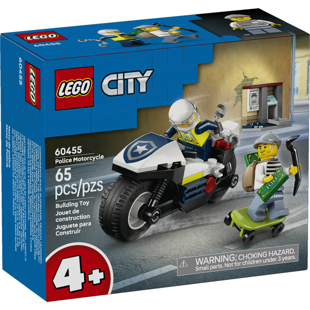 LEGO Police Motorcycle Chase Building Blocks, Multicolor, Set