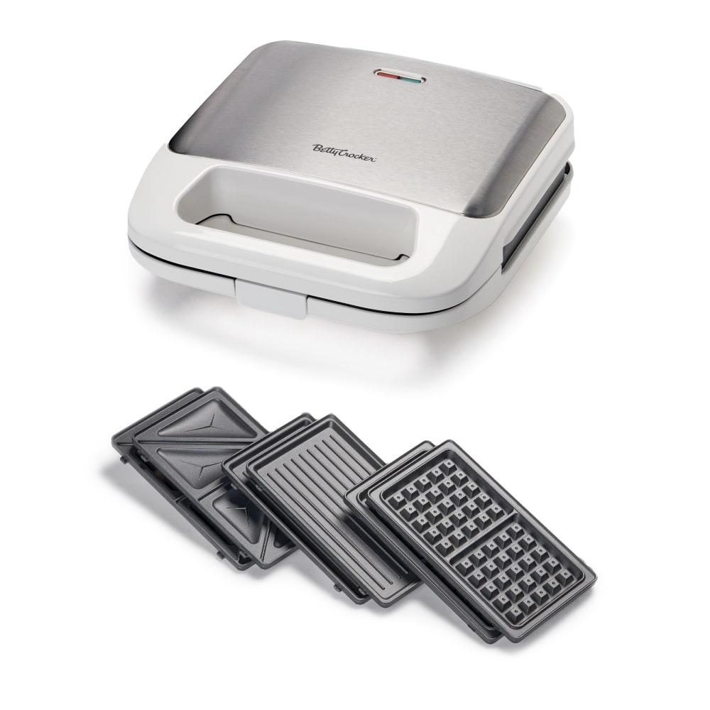 Betty Crocker 3-in-1 Indoor Grill, Sandwich & Waffle