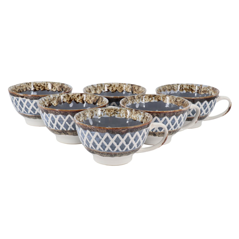 Meritage Otis 6-Piece Soup Bowl With Handle Set,