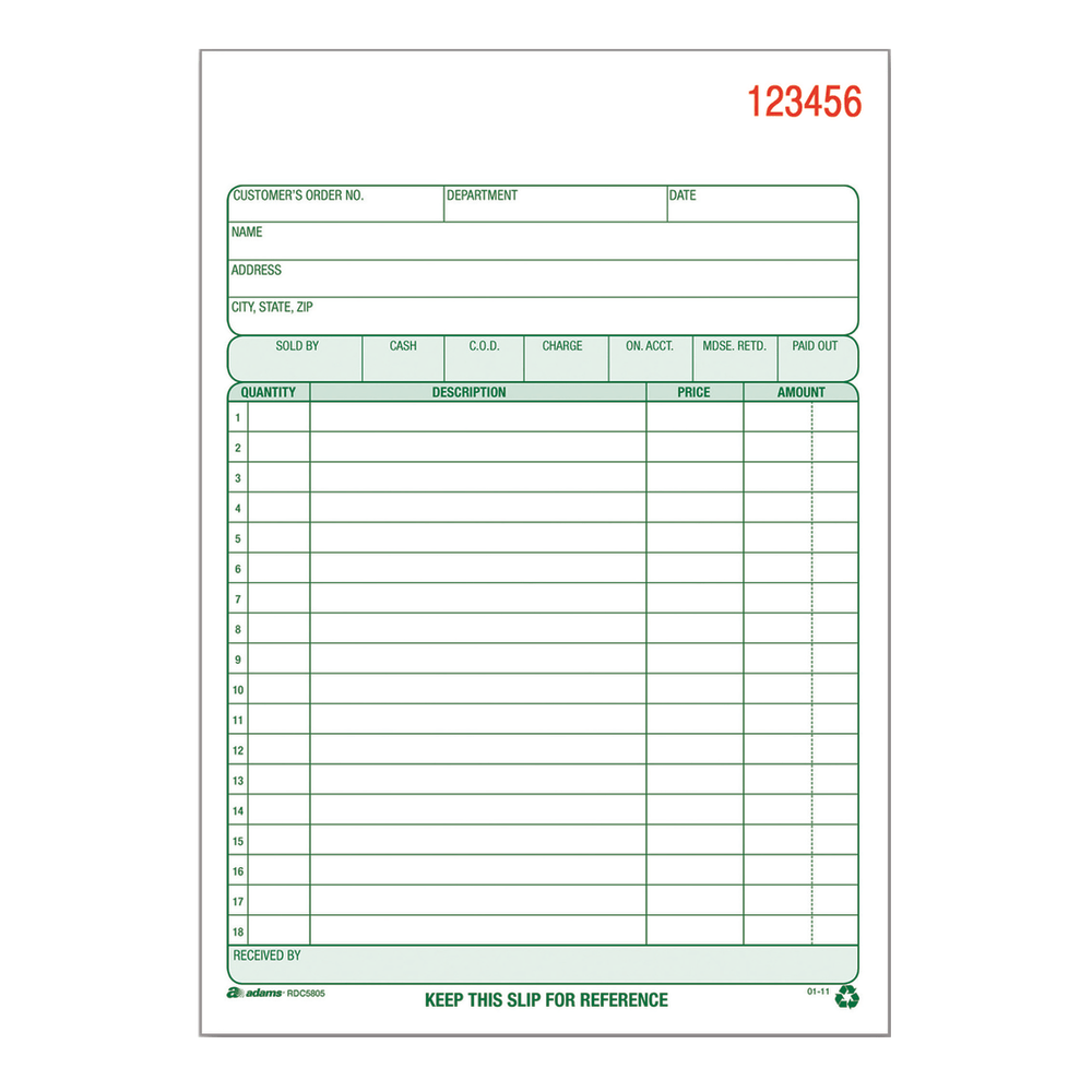 Adams® Carbonless General Purpose Book, 5 9/16" x