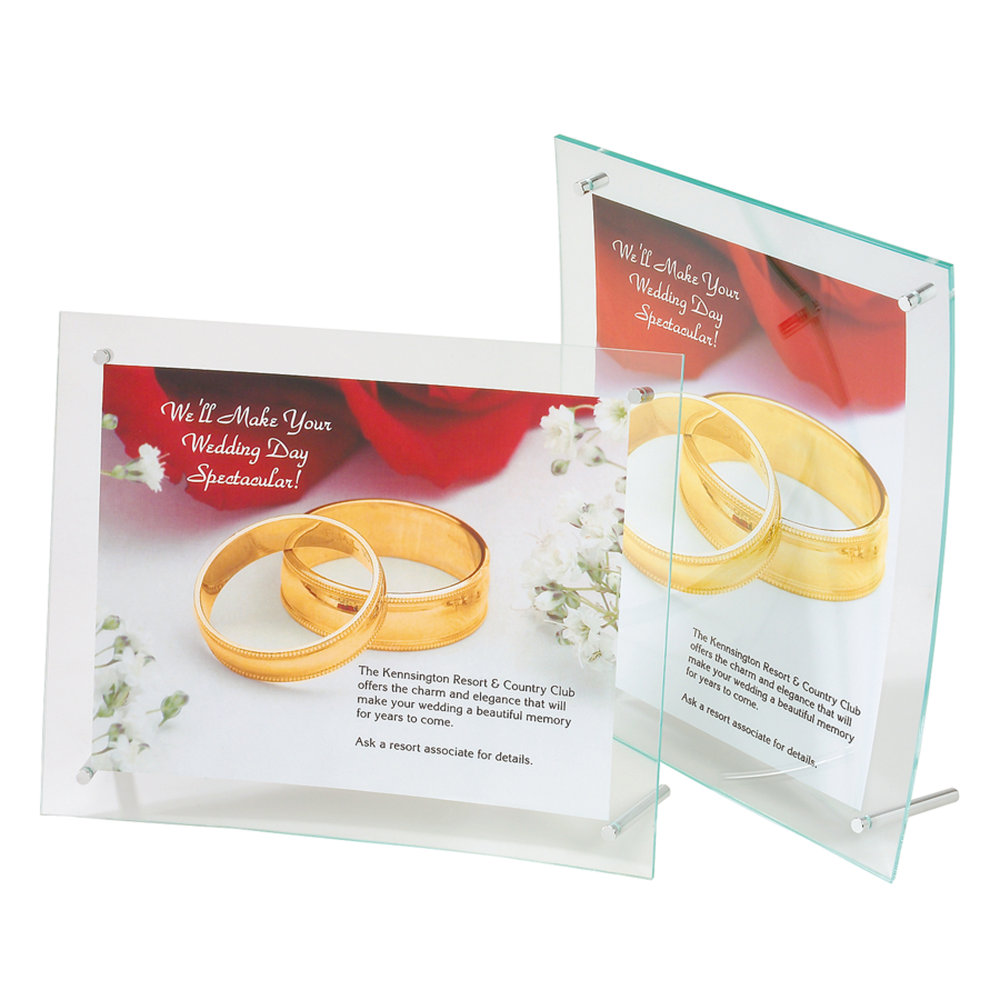 Deflecto® Superior Image® Curved Sign Holder, 13 1/16"H