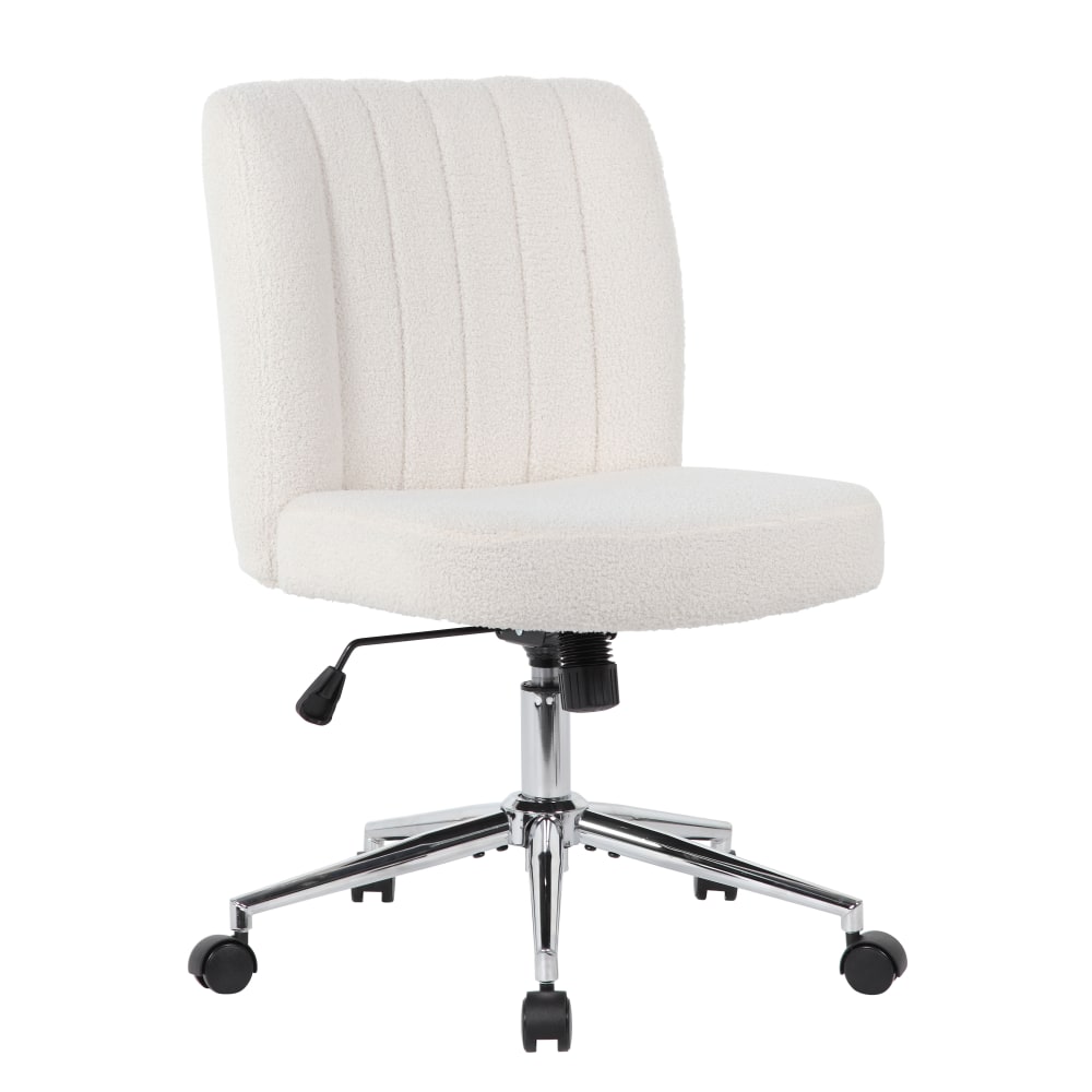 Boss Office Products Boucle Fabric Mid-Back Task Chair,